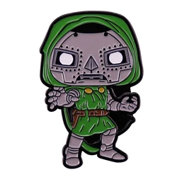 MF DOOM Mask Pin Hip Hop Art Brooch Cartoon Badge