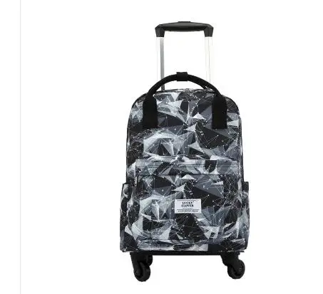 Tragbare Frauen Reise Trolley Mit Rädern Reisen Trolley Einkaufstasche Roll Gepäck Rucksack Frauen Tragen Auf Hand gepäck