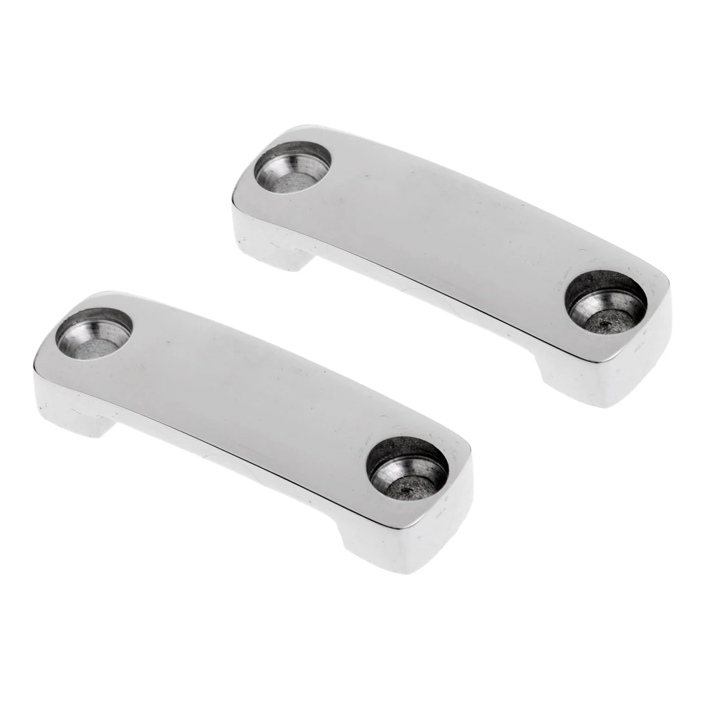 2 Pieces 316 Stainless Steel Marine Boat Yacht  Lock Deck Fitting Loop Eye Strap Connection Fender Hardware Boat Deck Fitting