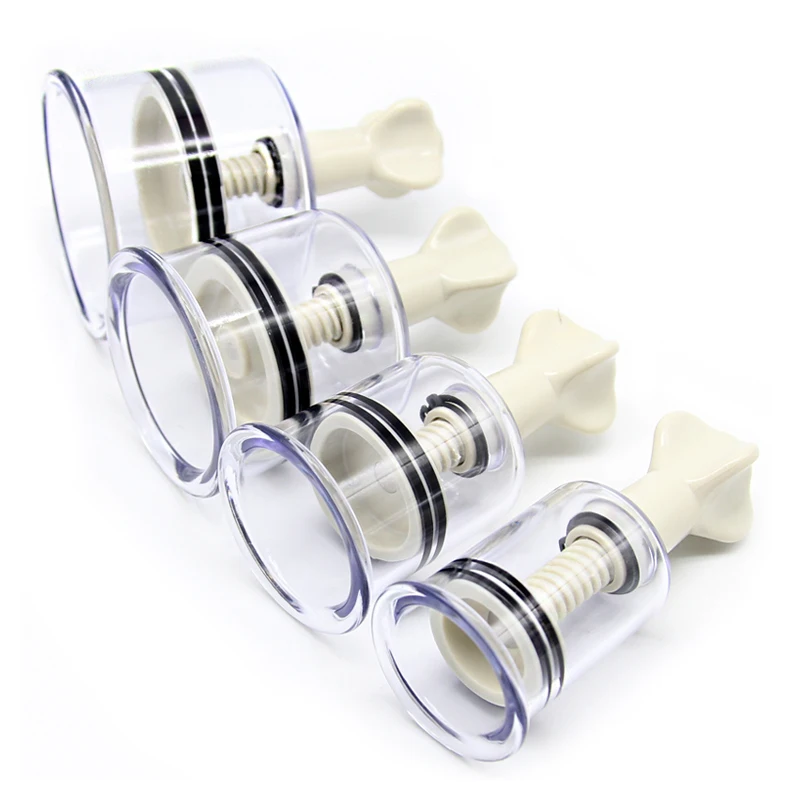1pcs 5 Sizes Massager Cups Massage Vacuum Cans Plastic Twist Suction Cupping Cup Nipple Enlarger Suction Enlarger Body Enhancer