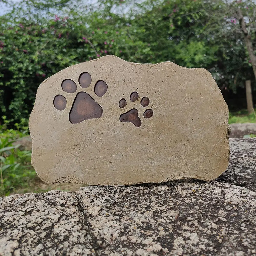 All blanks can be customize Pet Memorial Stones  Outdoor or Indoor Memorial Paw Print Stones for Dogs or Cats JSYS