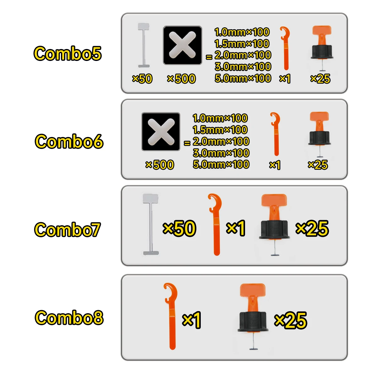 Reusable Tile Leveling System Replaceable Needle Pin for Wall Floor Tile Laying Leveler Spacer Wedge Crossers Tool Locator Plier