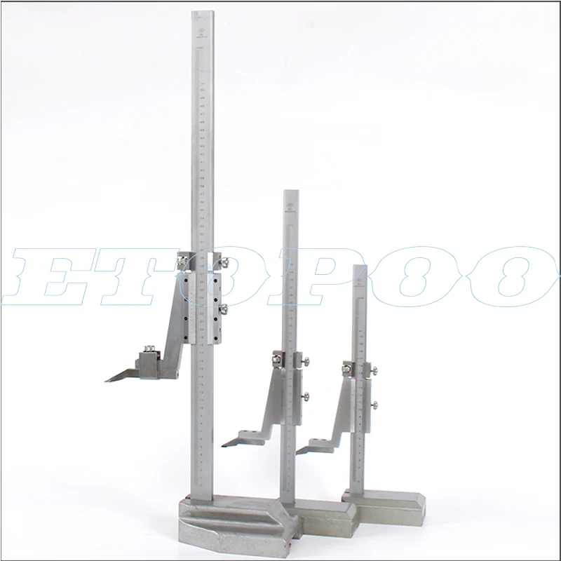 0-200mm / 0-300mm Steel Vernier Height Gauge with Stand Measure Ruler Tools High Accuracy Carbon Steel Tipped Scriber