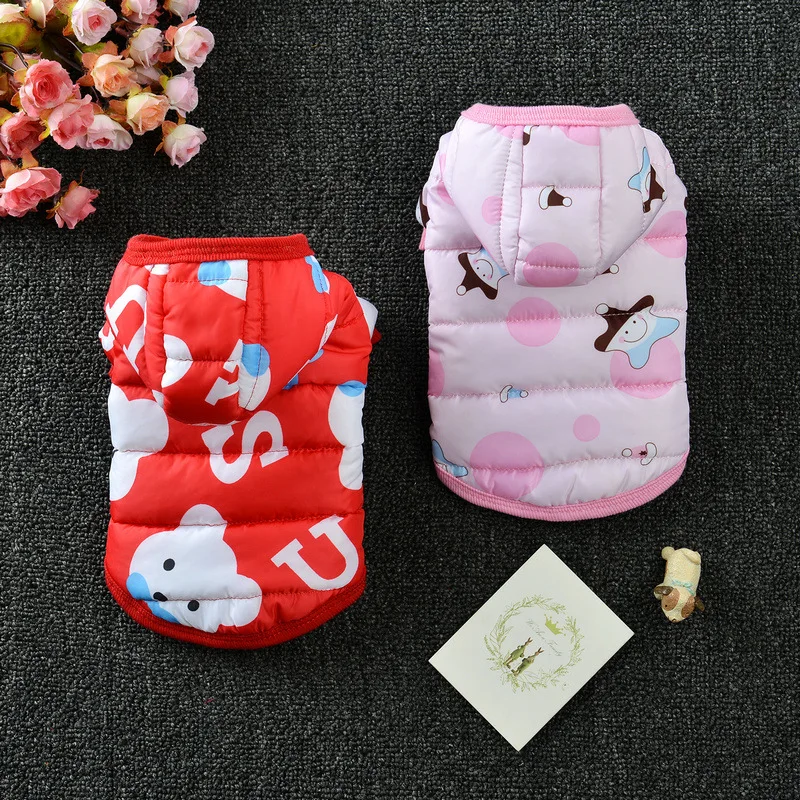 Warm Dog Clothes For Small Dog Windproof Winter Pet Dog Coat  Dog Jumpsuit Puppy Outfit Vest Jumpsuit For Chihuahua Clothes