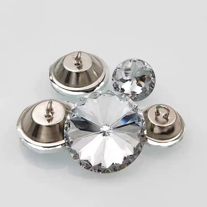 Crystal Rhinestone Buttons for Clothing, Headboard, Sofa Craft, Sewing Accessories, 18mm-25mm, 50 PCs/Lot