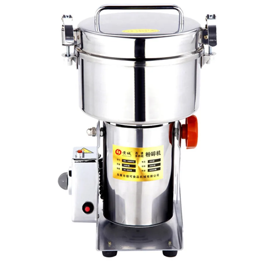 Dried Food Grinder Machine 1000g Mills For Spices&Seasoning&Rice Electric Milling Machine Swing Type Grain Crusher