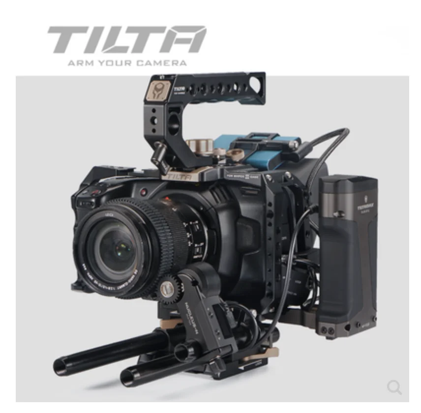 TILTA Accessories for BMPCC 4K / 6K Full Cage Portable Base Hood Hard Drive Bracket Handle-Black for bmpcc 4k 6k