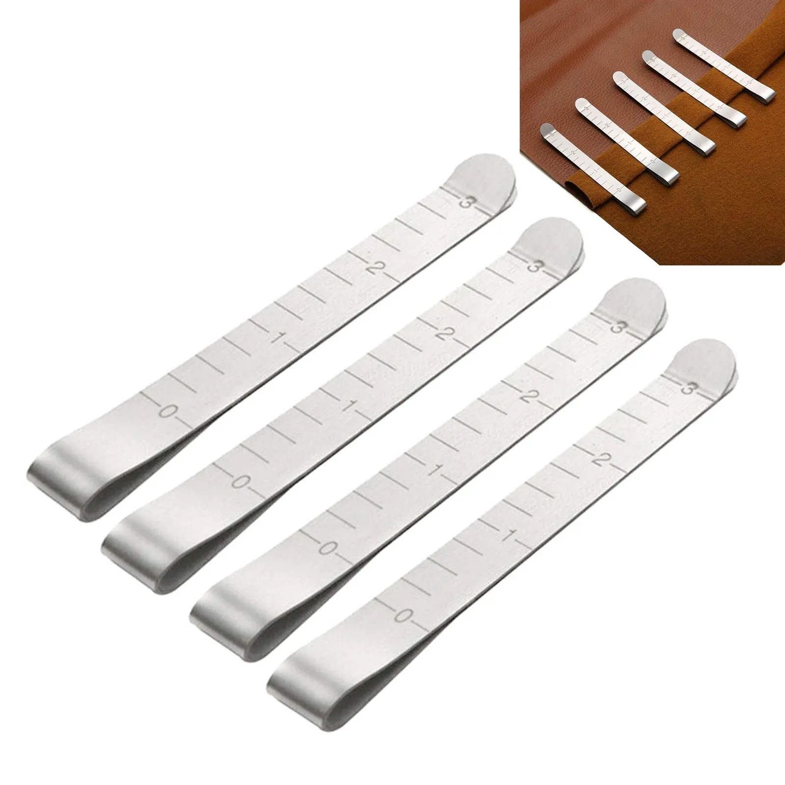 5Pcs Silver Sewing Quilting Clips Stainless Steel Hemming Clips Measurement Ruler Patchwork Fabric Quilting Craft Sewing Tool