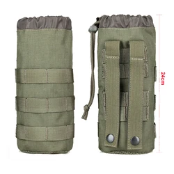 Outdoor Tactical Molle Water Bottle Pouch Portable Camping Water Kettle Bags for Backpack Vest Men's Travel Cycling Camping Bag