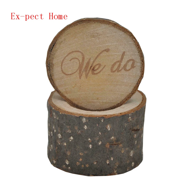 

100pcs Rustic Wedding Ring Box We Do Ring Box Wedding Decor Customized Wooden Ring Holder