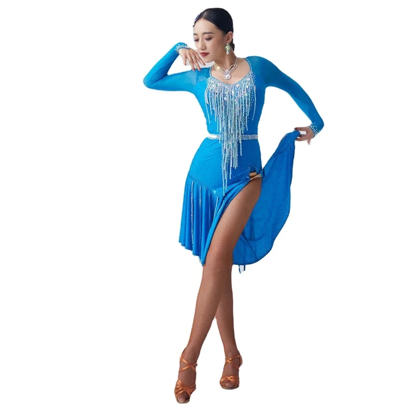 

L-2081 Tailor-made new national standard Latin dance costume competition Latin ballroom dance dress adults and women