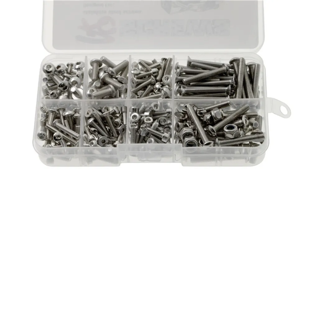 1/10 Crawler RC Car Various Sizes Stainless Steel Bolts Screws Set With Storage Box Replacement Parts For Traxxas MAXX #89076-4