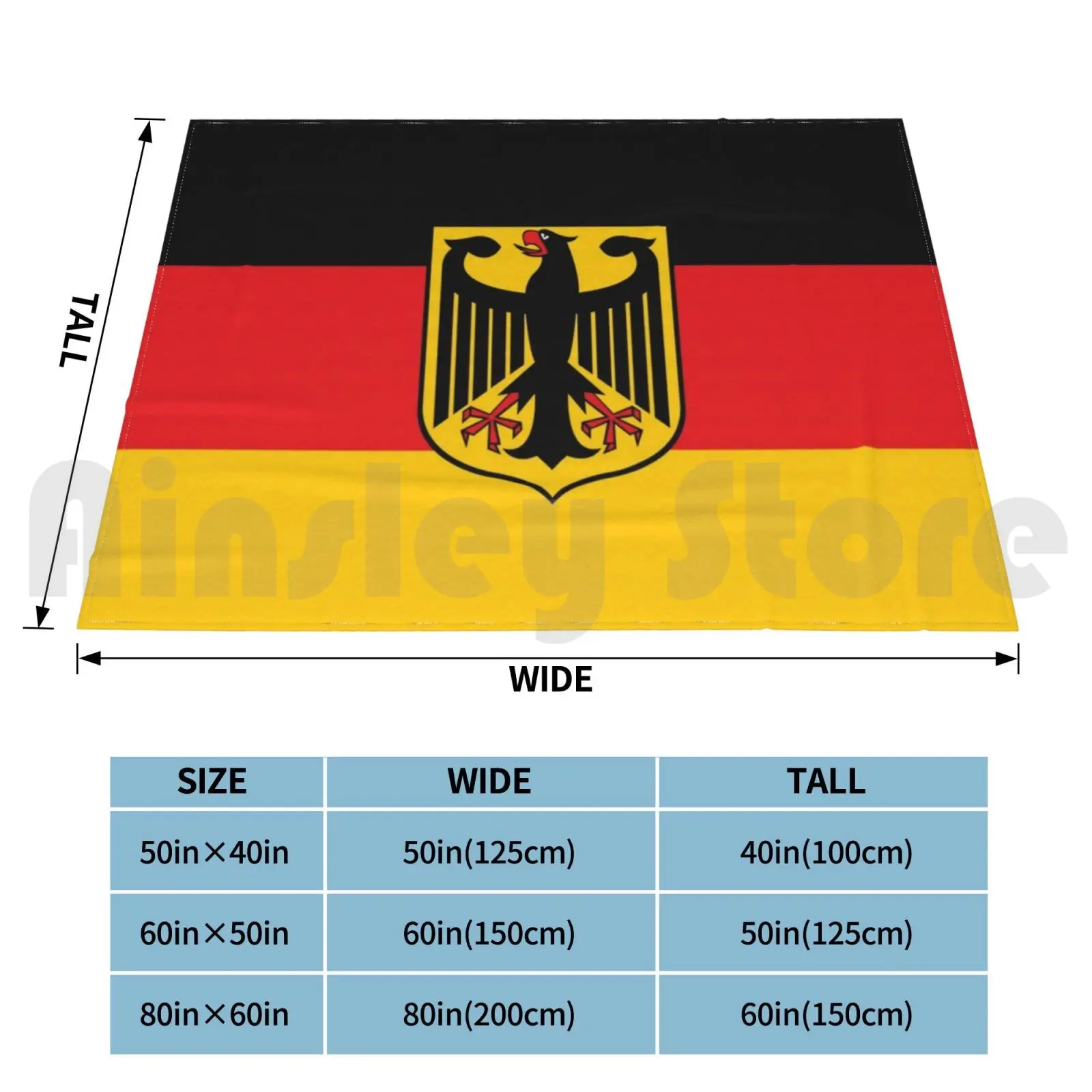 Germany Flag Blanket For Sofa Bed Travel Germany United German Flag Eu Europe European Union Emblem Symbol Skux