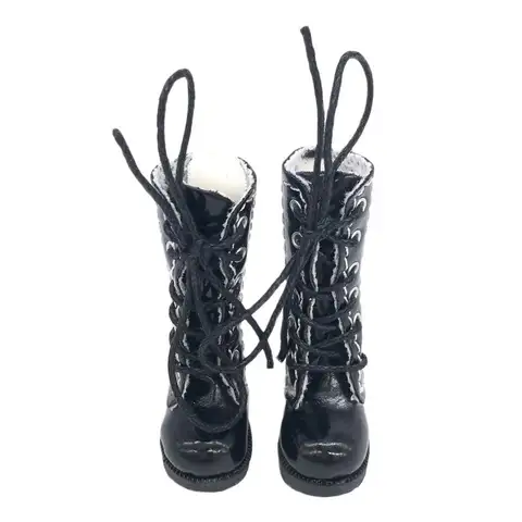 Tilda – bottes de poupée de 3.2cm pour jouet de poupée Blythe, Mini chaussures de poupées en cuir 1/6 pour Blyth Azone BJD, accessoires de chaussures de marionnettes décontractés