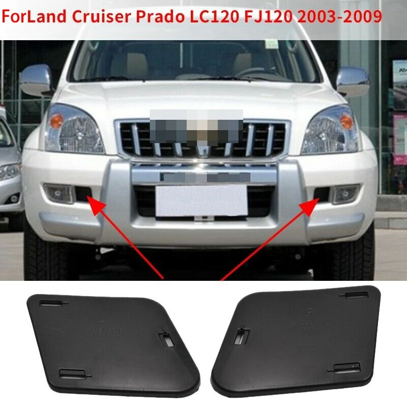 Car Front Fog Lights Side Baffle Cover for Toyota Land Cruiser Prado LC120 2003-2009