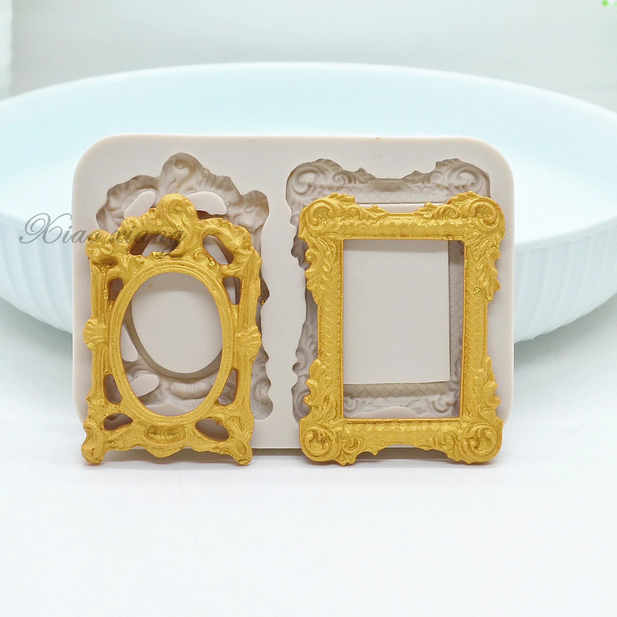 Photo Frame Silicone Fondant Mold For Baking Cake Decorating Tools Frame Chocolate Soap Mold Cake Kitchen Accessories