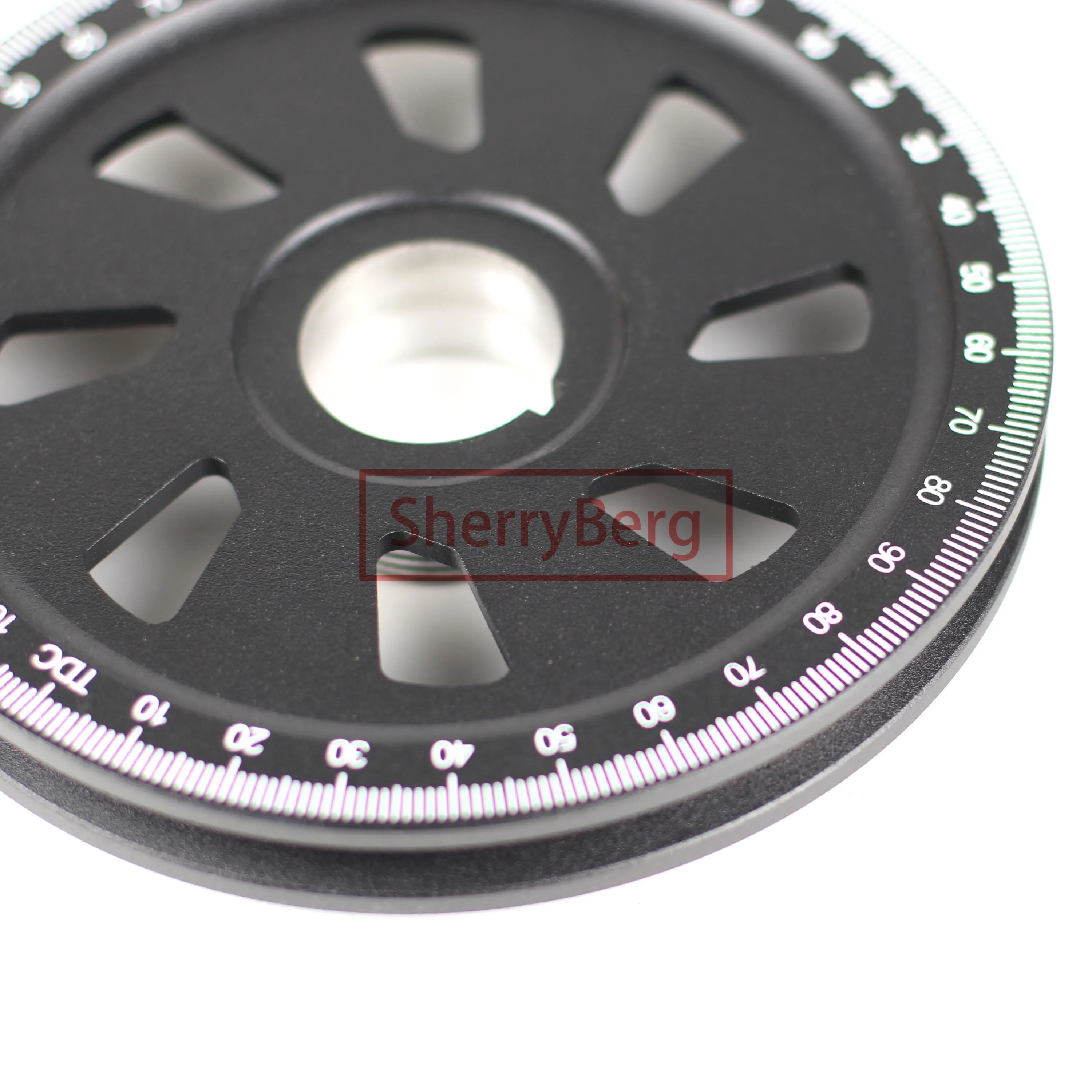 SherryBerg Black Color  for Empi 9114 for Vw Beetle Bug Aluminum Crankshaft Stock Size Pulley W/Holes & Black Timing Marks Quali