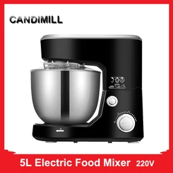CANDIMILL Stand Mixer Stainless Steel Bowl Kitchen Food Blender Cream Egg Whisk Cake Dough Food Processor Machine