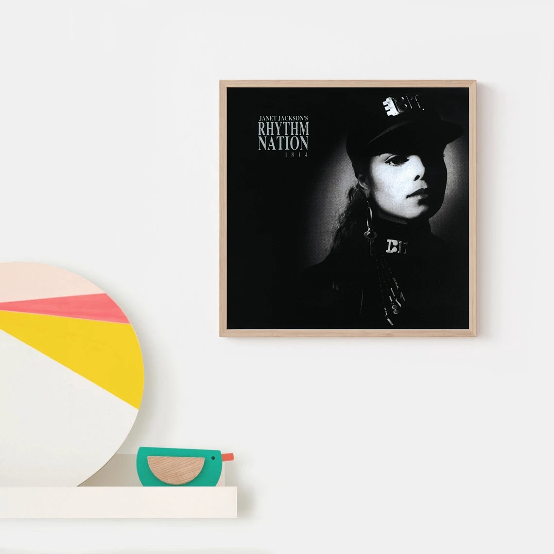 Janet Jackson Rhythm Nation 1814 Music Album Cover Canvas Poster Rap Star Pop Rock Singer Wall Painting Art Decoration(No Frame)