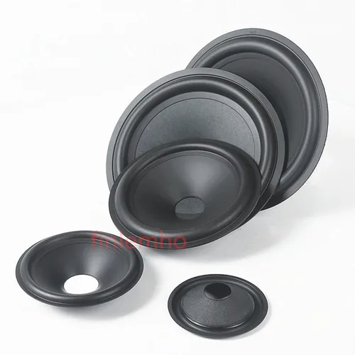Imagen 1 del producto Cono de papel para altavoz Woofer, envolvente de goma de 3/4/5/6,5 pulgadas con tapa antipolvo, Kit de reparación para sistema DIY de estudio de cine en casa, 1 ud.