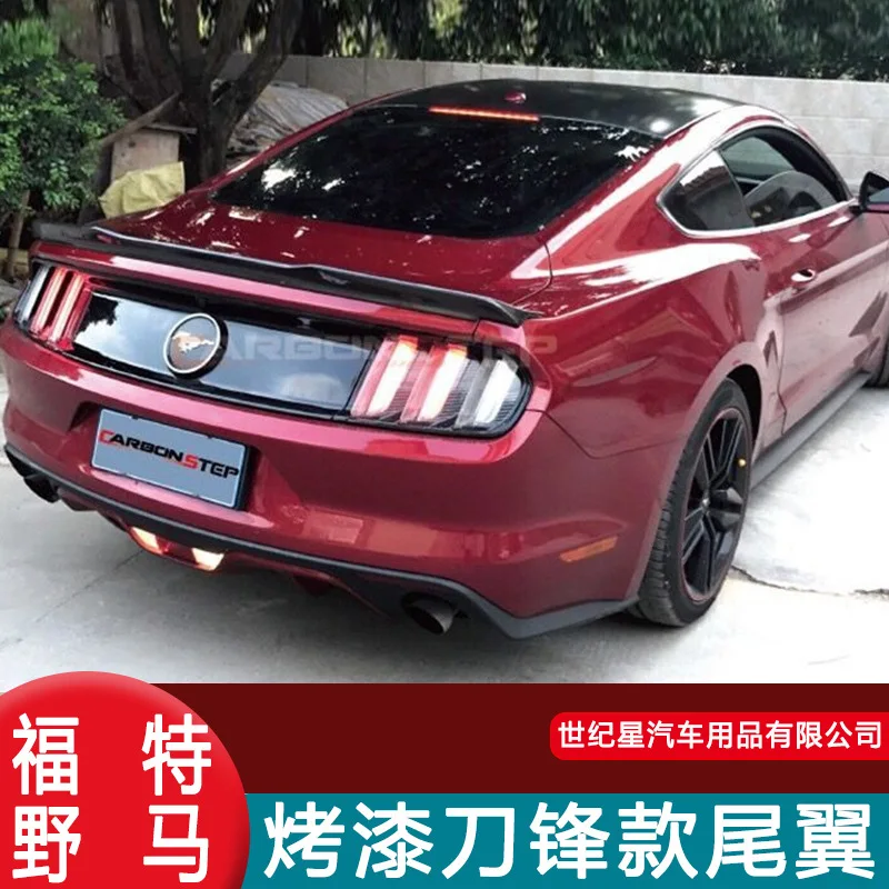 

For Ford mustang gt500 2015-2019 high quality ABS Plastic Unpainted Color Rear Spoiler Wing Trunk Lid Cover Car Styling