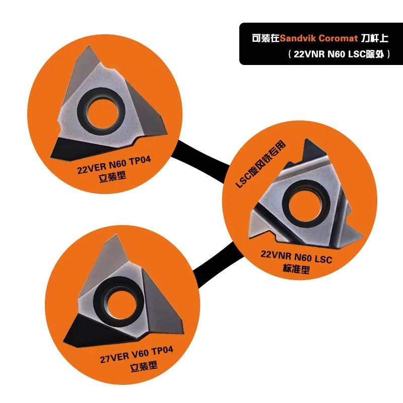 16VER AG55 AG60 M20 16VERAG60 TP04 Thread Caribde Inserts  And Tool Holder SER1616H16  SER2020K16 SER2525M16-V
