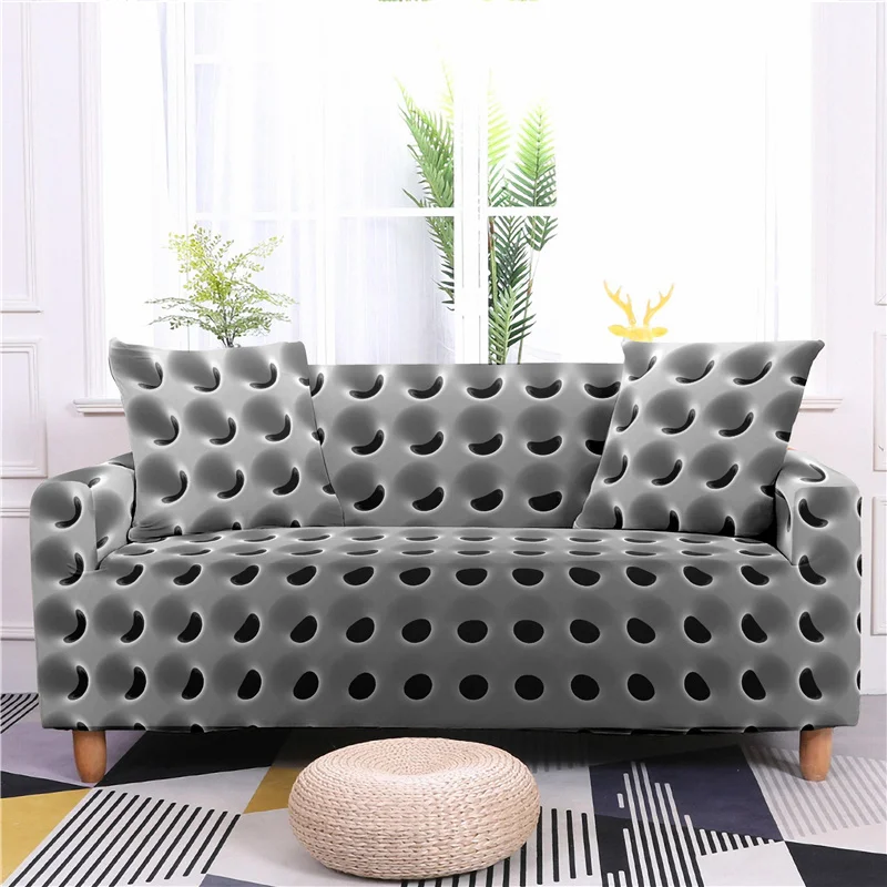 

Luxury 3D Geometry Print Sofa Cover Slipcover Stretch Sofa Covers for Living Room Elastic Couch Chair Cover 1-4-seater