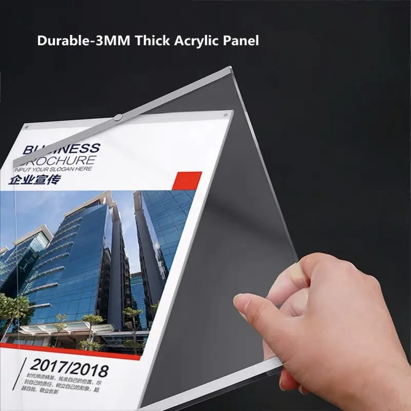 A3 297x420mm montagem na parede auto-adesivo magnético papel acrílico foto cartaz quadro menu preço sinal titular placa de exibição