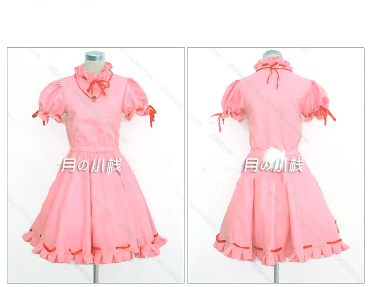 

Anime Touhou Project Tewi Inaba cosplay costume Sweet Pink Dress Uniform Outfit Halloween Carnival Party Costumes custom made