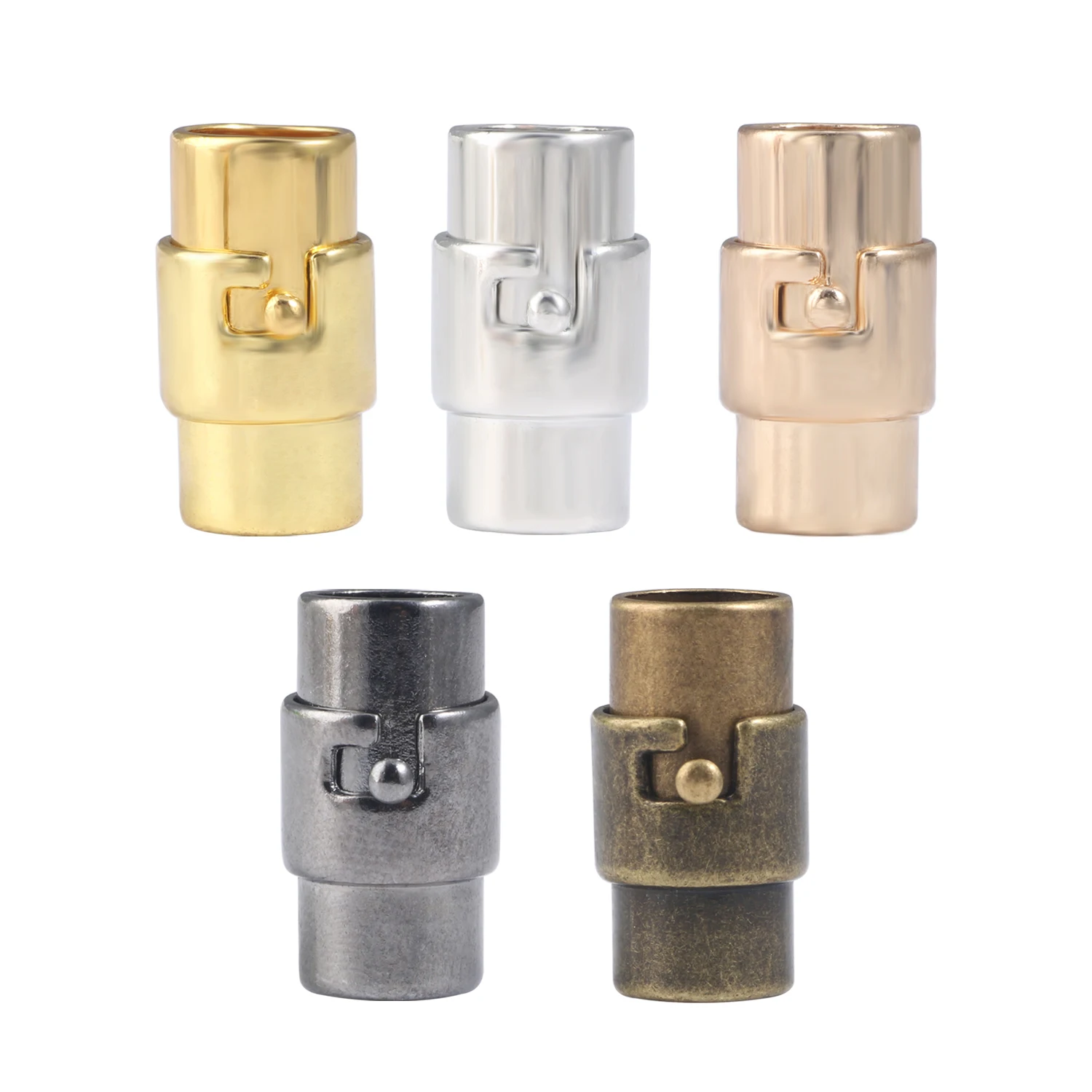 5Sets Metal Strong Magnetic Clasps for DIY Jewelry Making Leather Cord Bracelet Necklace Magnet End Clasp Connectors