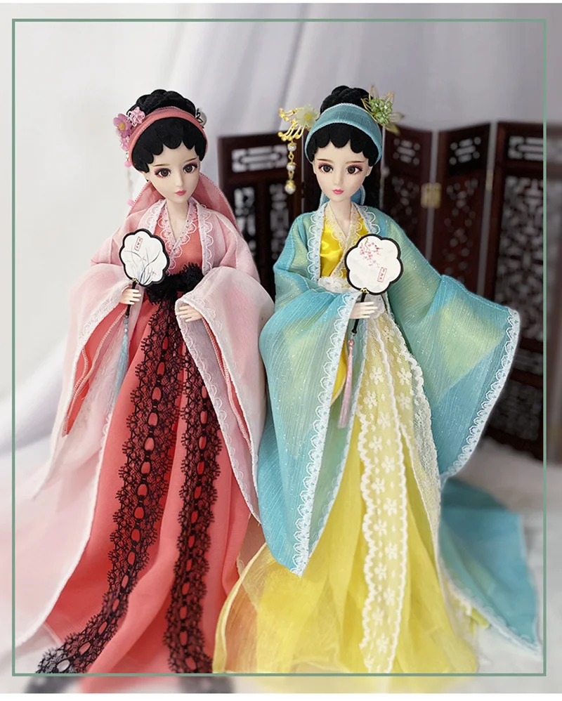 1/6 Scale 30cm Chinese Ancient Costume Princess Doll 20 Joints Body Fairy Dress Dolls Vinyl Model Children Toys Birthday Gift