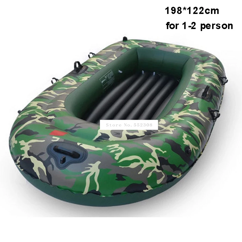 

New 2 Person PVC Inflatable Rowing Boat Max Load Weight 175KG Safety Rescue PVC Fishing Boat Set With Paddle and Inflation Pump