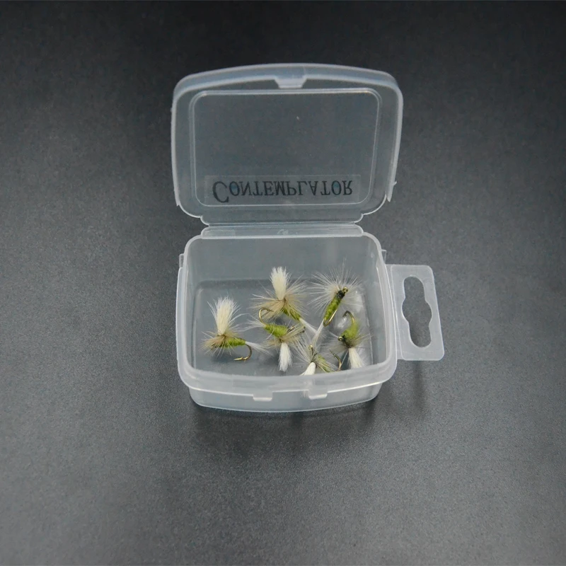 CONTEMPLATOR 6pcs/box 14# Baetis Parachute olive body dry flies bait simulating baetises hatches surface water fly fishing lures