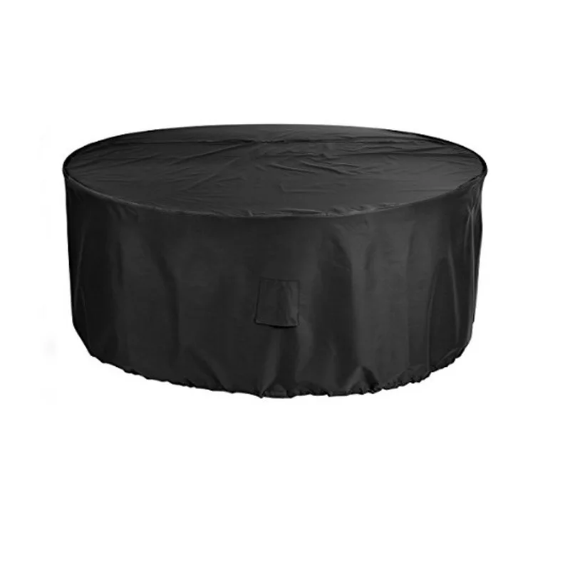 Round Furniture Cover Dustproof And Waterproof Cover Outdoor Garden Round Table Cover Protective Cover 210D Oxford Cloth