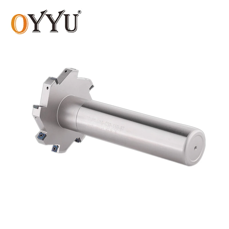 

OYYU HTS Straight Shank T-slot Milling Cutter Rod CNC Center Three Sides Flute End Mill Carbide Inserts CCMT060204 CCMT 060204