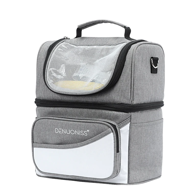 DENUONISS Lunch Bag Latest Models Double-layer Aluminum Foil Picnic Insulation Bag Fresh Milk Refrigerator Bag For Food