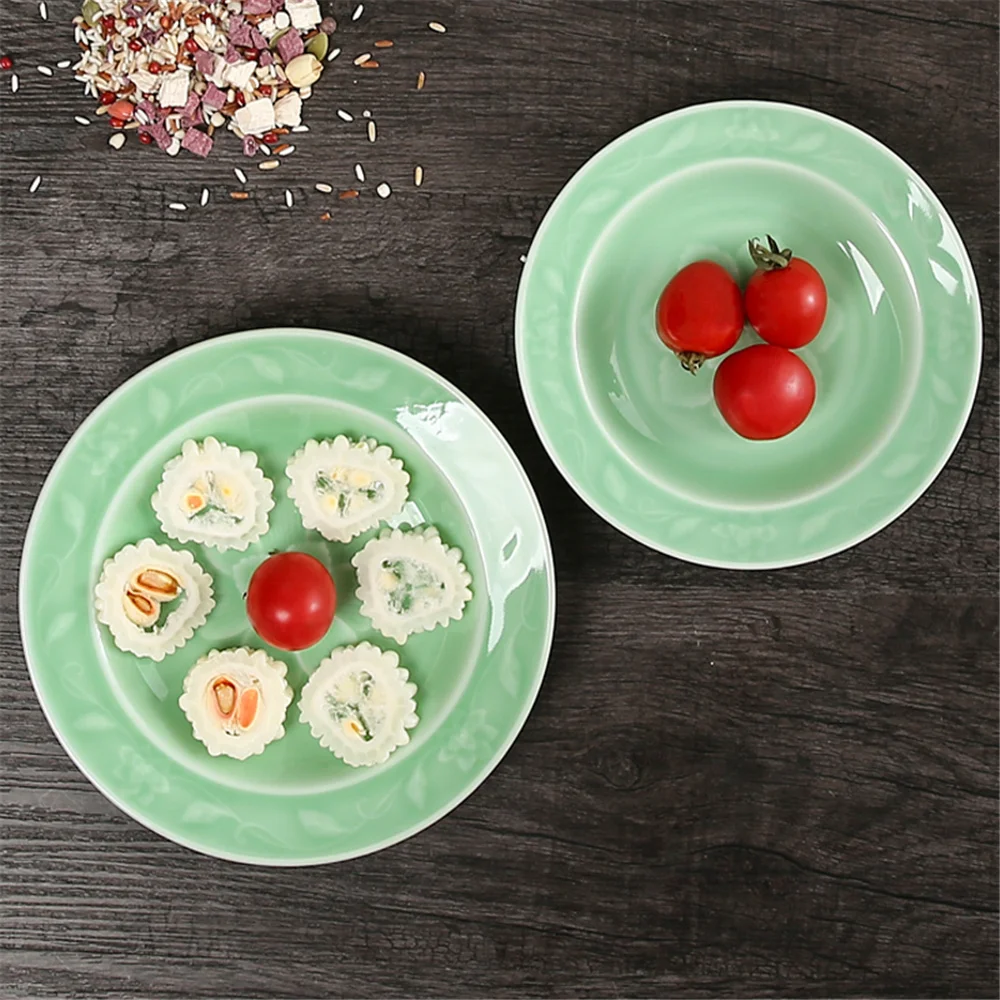 Plates for Salad Microwave Safe Fruit Sushi Sauce Seasoning Dish Ceramic Combination Dinnerware Decor Poney Porcelain Tableware