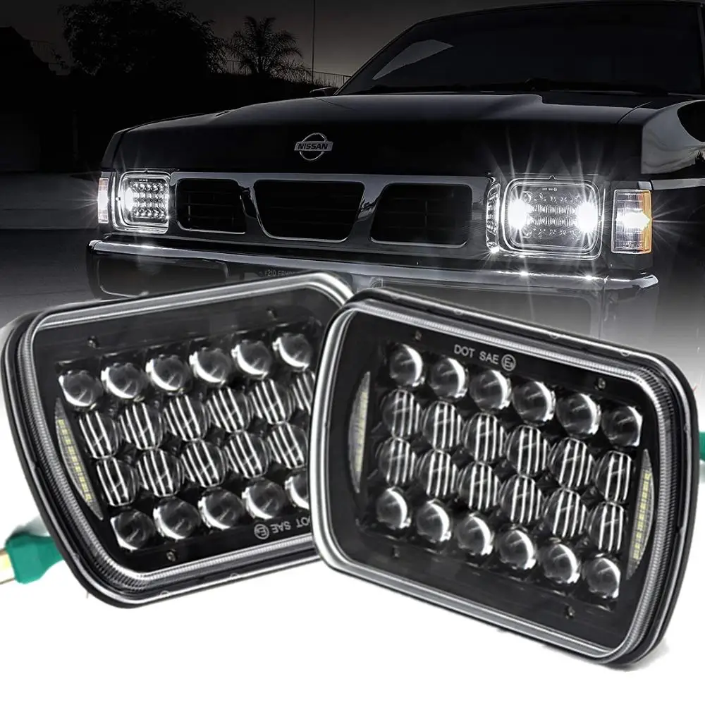 

Car DRL 7x6 LED Headlight For Jeep Cherokee XJ Comanche MJ Nissan Piackup Trucks 5x7 H4 Hi/Low Motorcycle Accessories