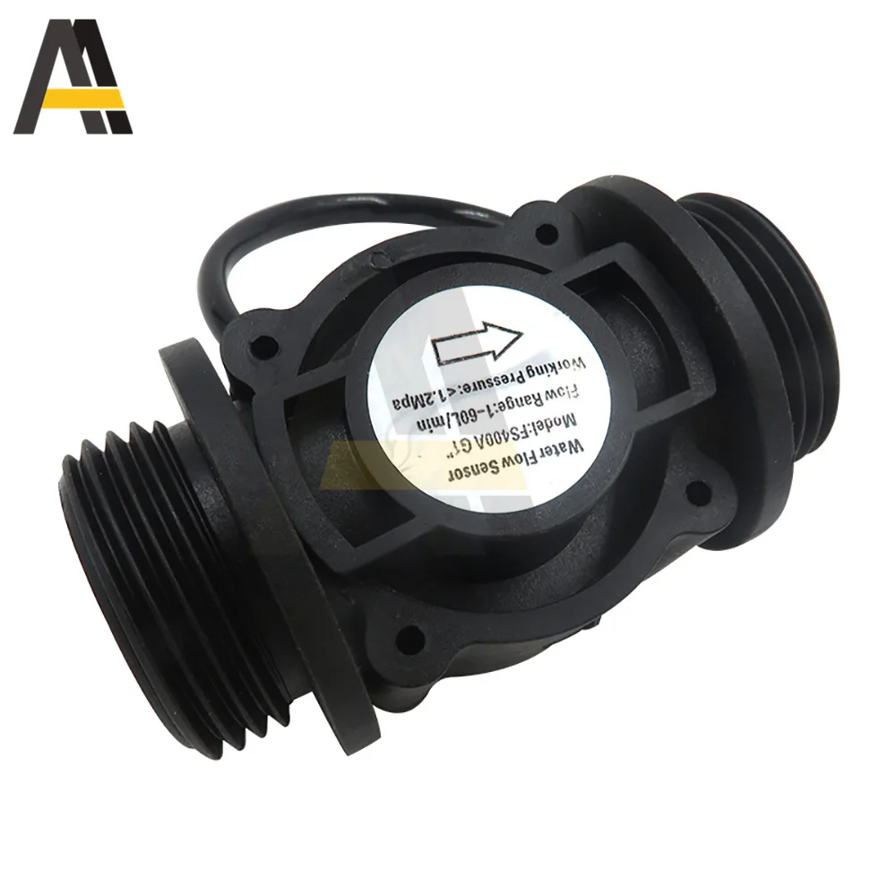 12V Water Flow Sensor DC 5-24V 1-60L/min Flowmeter Hall Flow Sensor Water Control Liquid Flow Sensor Switch 1.75MPa DN25