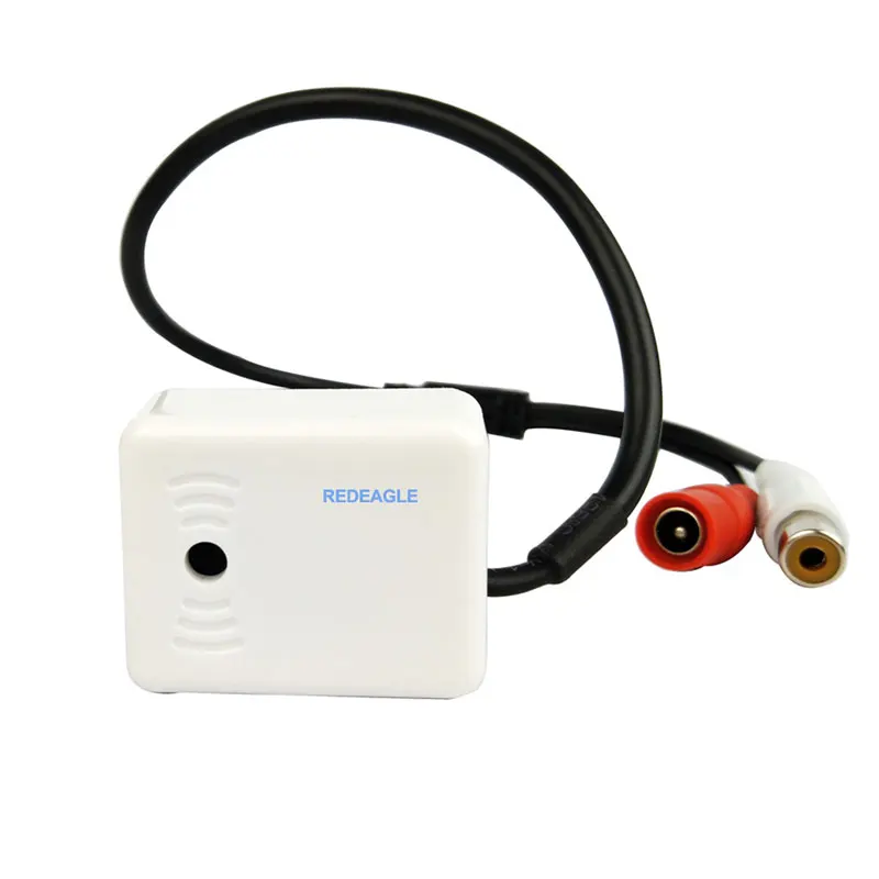 REDEAGLE Verstelbare Gevoeligheid CCTV Microfoon Geluid Audio Pick Up Apparaat met 12 V 1A Power Adapter + 5 Meter RCA Kabel