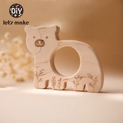 1pc bebê mordedor maple animal dentição brinquedo diy colar pingente acessórios grau alimentício para 3-12 meses crianças produtos de cuidados com os dentes