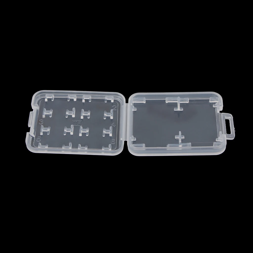 New 8 Slots Micro SD TF SDHC MSPD Memory Card Protecter Box Transparent Storage Case Holder Computer Office Supplies