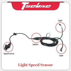 TSDZ2 tongsheng mid motor Light Speed Sensor With Y Splitter for Headlight and Taillight Connections