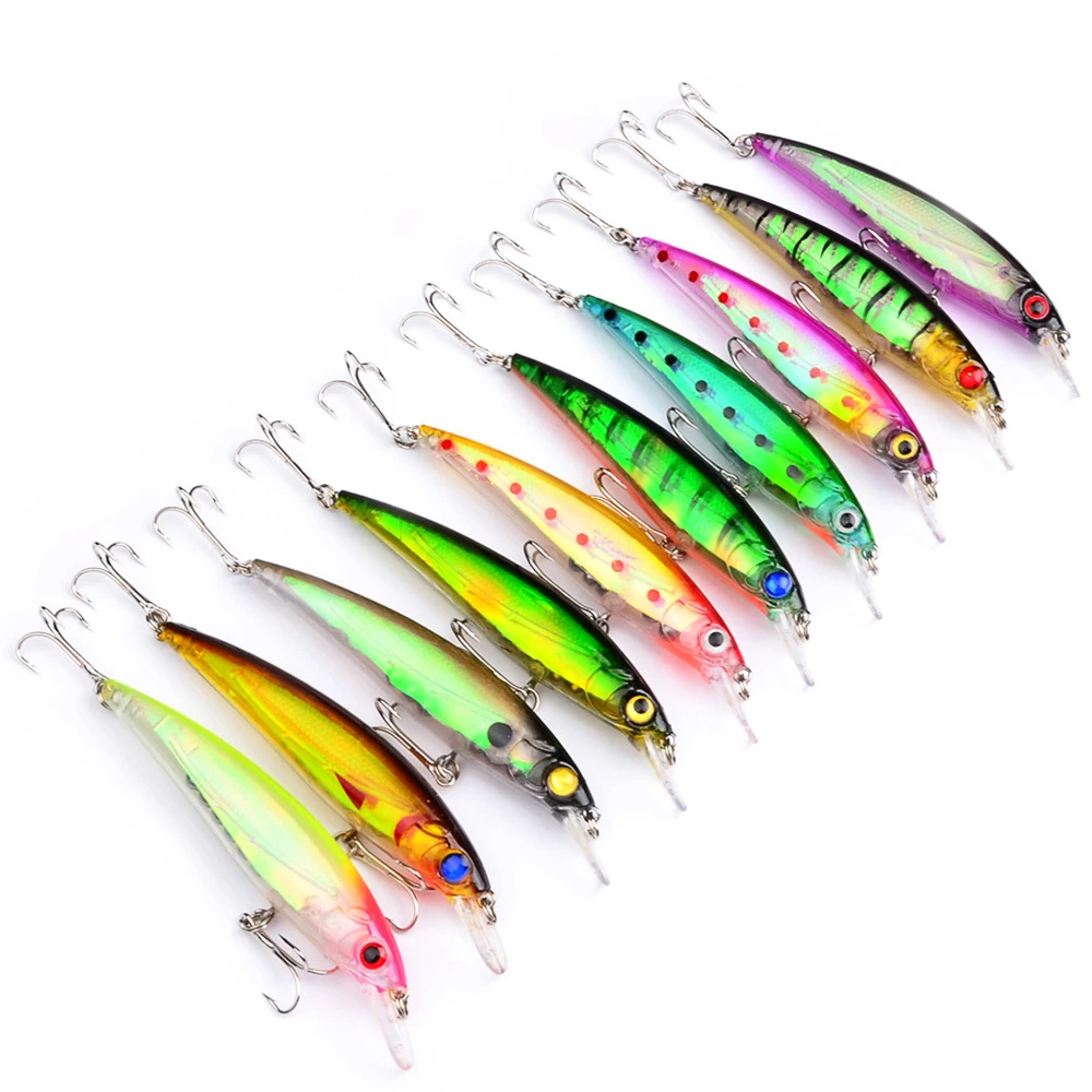 1Pcs 11CM Road Bait Mino13.4G 10color Sinking Bait Vibrating Rattan Hook Wiggler Deep Submergence Marine Artificial Plastic Bait