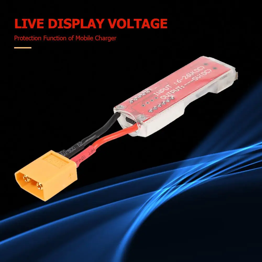 2S-6S Lipo Lithium Battery XT60 Plug to USB Charger Converter Adapter Board