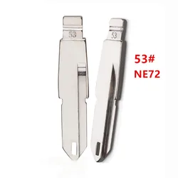 10pcs 53# NE72 Metal Uncut Blank Flip Remote Key Blade For Peugeot 206 207 Citroen Renault for keydiy KD xhorse VVDI JMD