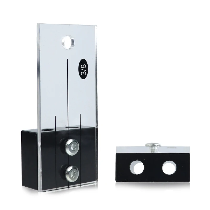 Tassello di legno di Perforazione Jig Kit 1/2 ''3/8'' 1/4 ''Tasca Foro Jig Acrilico Facce Trapano Foro di Guida Locator FAI DA TE la lavorazione del legno Strumenti di Carpenteria