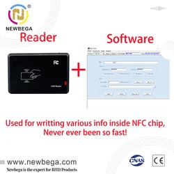 Ntag213 Reader RFID Writter,Long Read Range/Distance,Contactless,with USB,For NFC Smart Card or Tag 1PCS