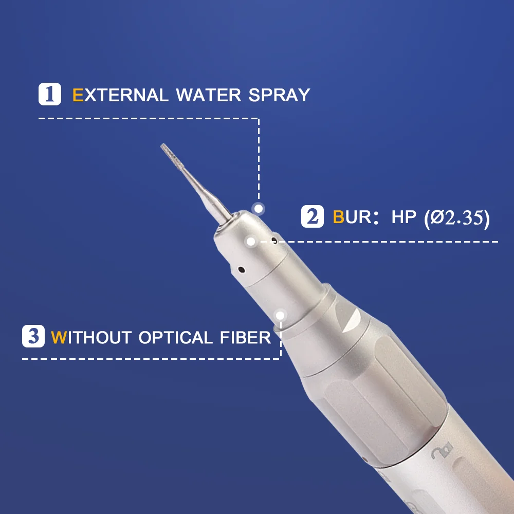 New Lab Equipment dental 1:1  straight handpiece fit E Type  2/4H air motor  with outer water