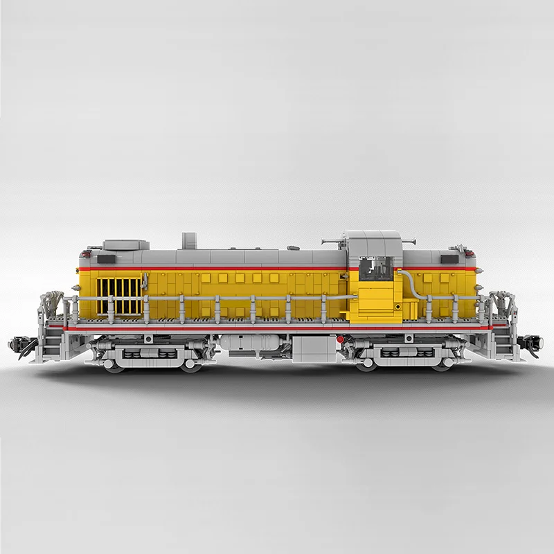 محطة قطار BuildMoc عالية التقنية للسكك الحديدية MOC Union Pacific Alco RS-2 (1:38) نموذج اللبنات الطوب ألعاب القطار للأطفال
